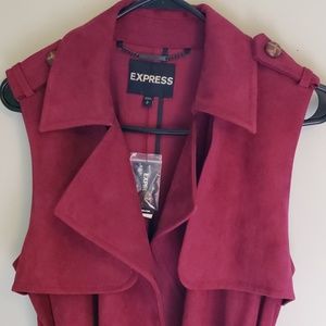 NWT🎉Express | Faux Suede Trench Coat